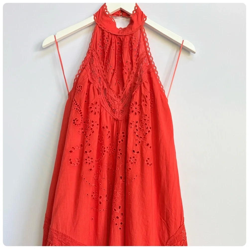 NWT Anthropologie Halter Cutwork Lace Dress, XS - Picture 9 of 17